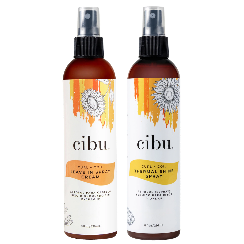 CIBU Curl+Coil Leave-In & Shine Spray Kit