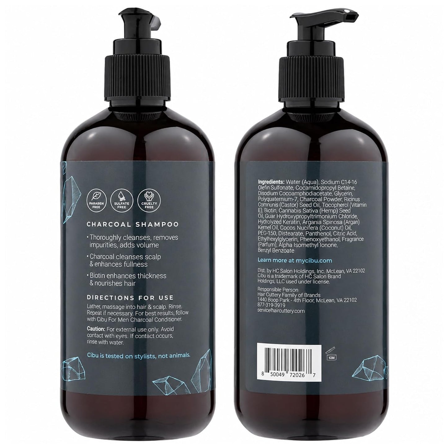 CIBU For Men Charcoal Shampoo, 33.8 oz