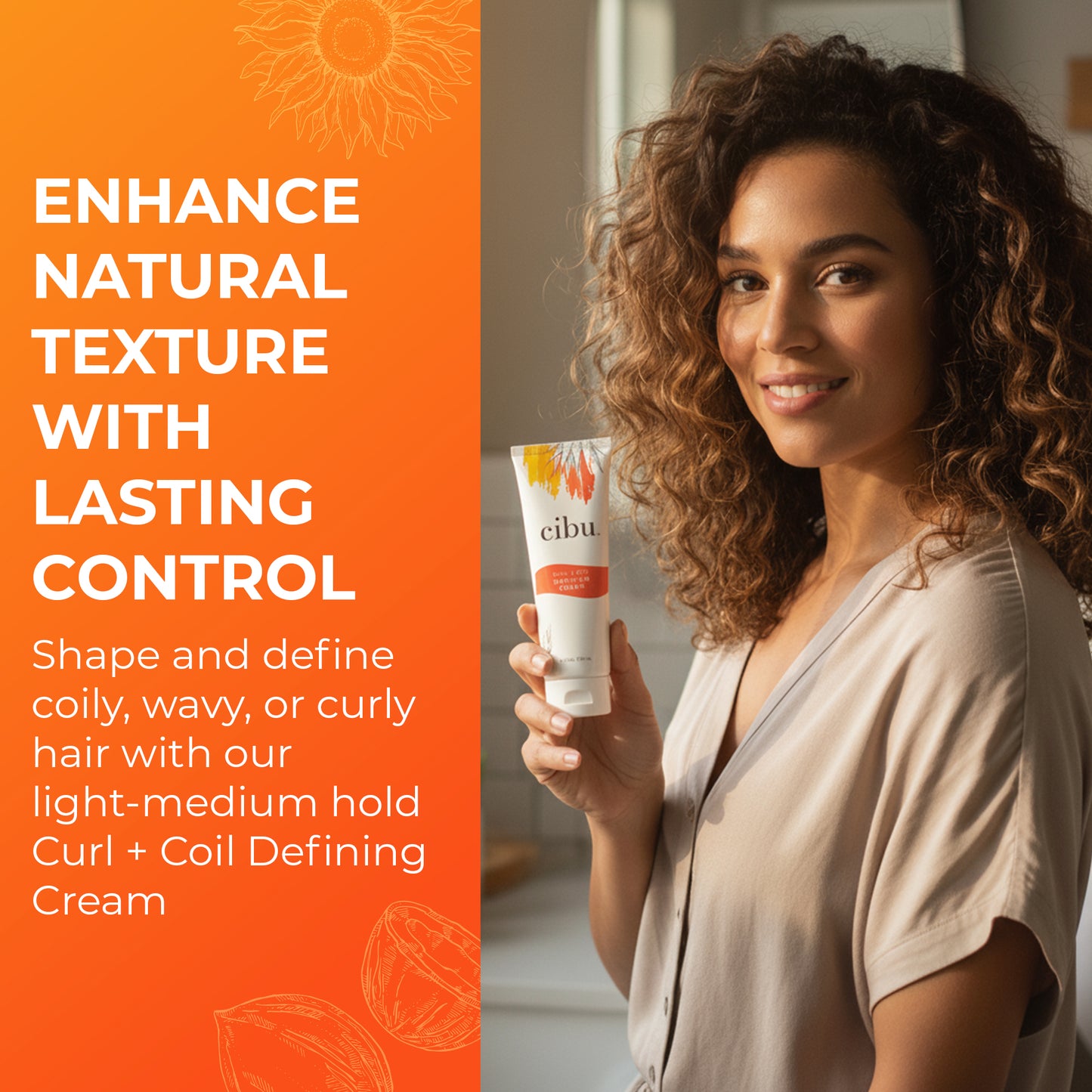 Curl Coil Defining Cream_enhance natural texture with lasting control