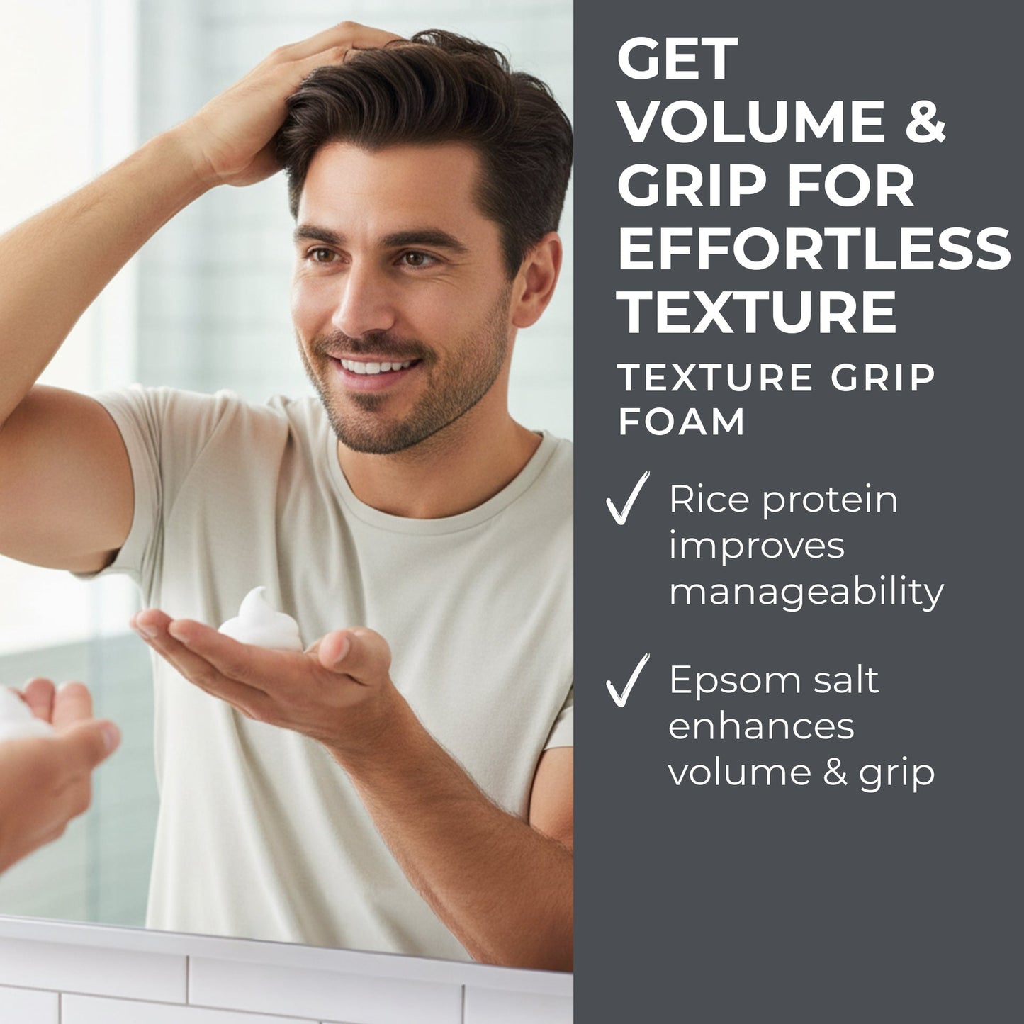 CIBU for Men texture grip foam, 6 oz