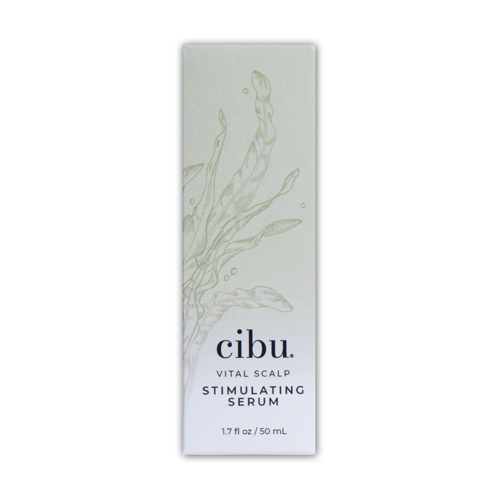 Cibu Vital Scalp Stimulating Serum packaging on a white background