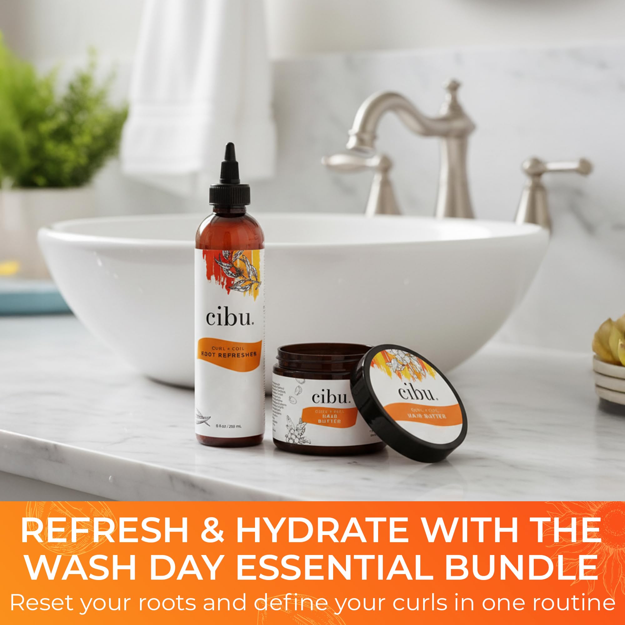 CIBU Wash Day Essentials Bundle Cleanse, Condition & Revitalize Hair
