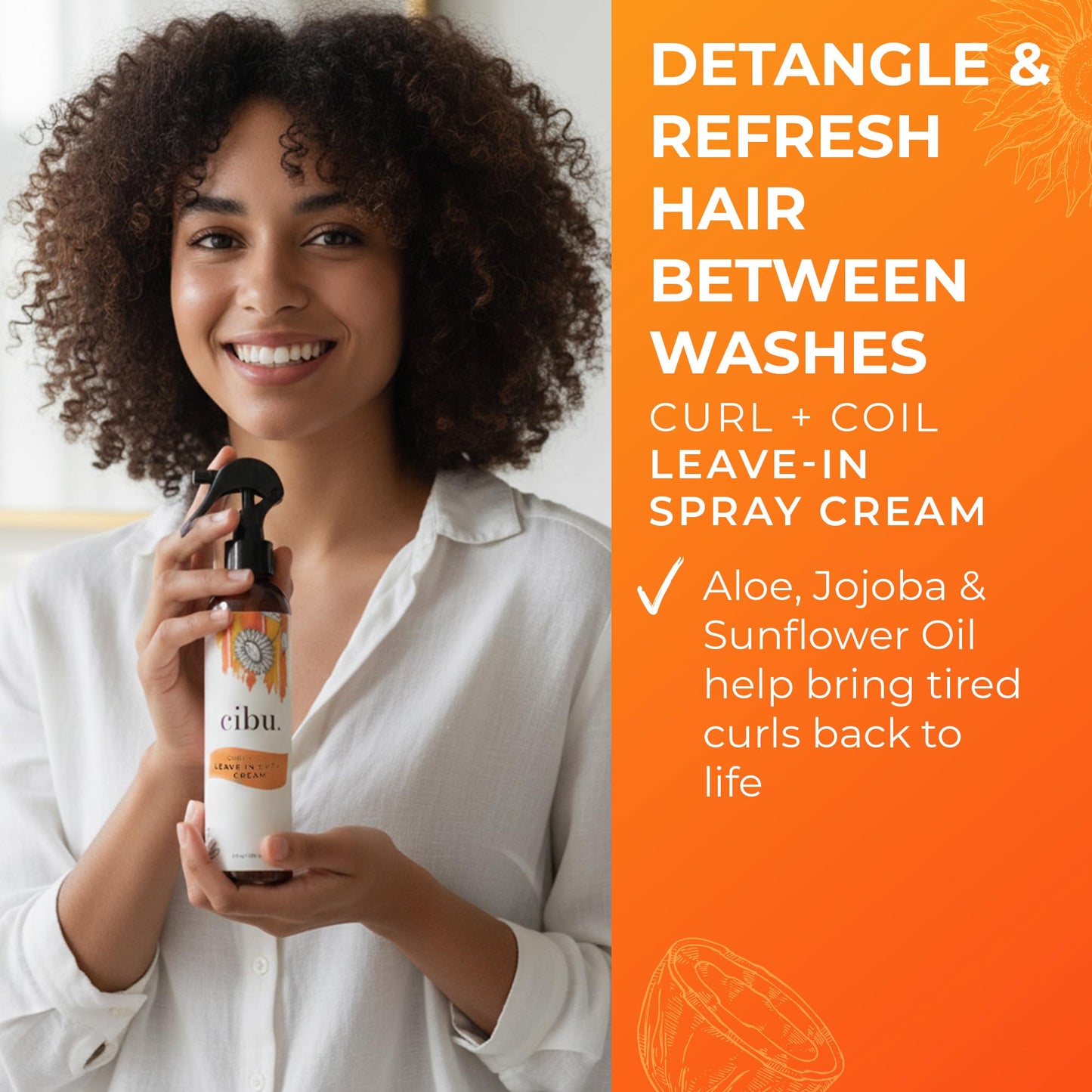 CIBU Starter Set for Curly Hair Define, Moisturize & Control Frizz
