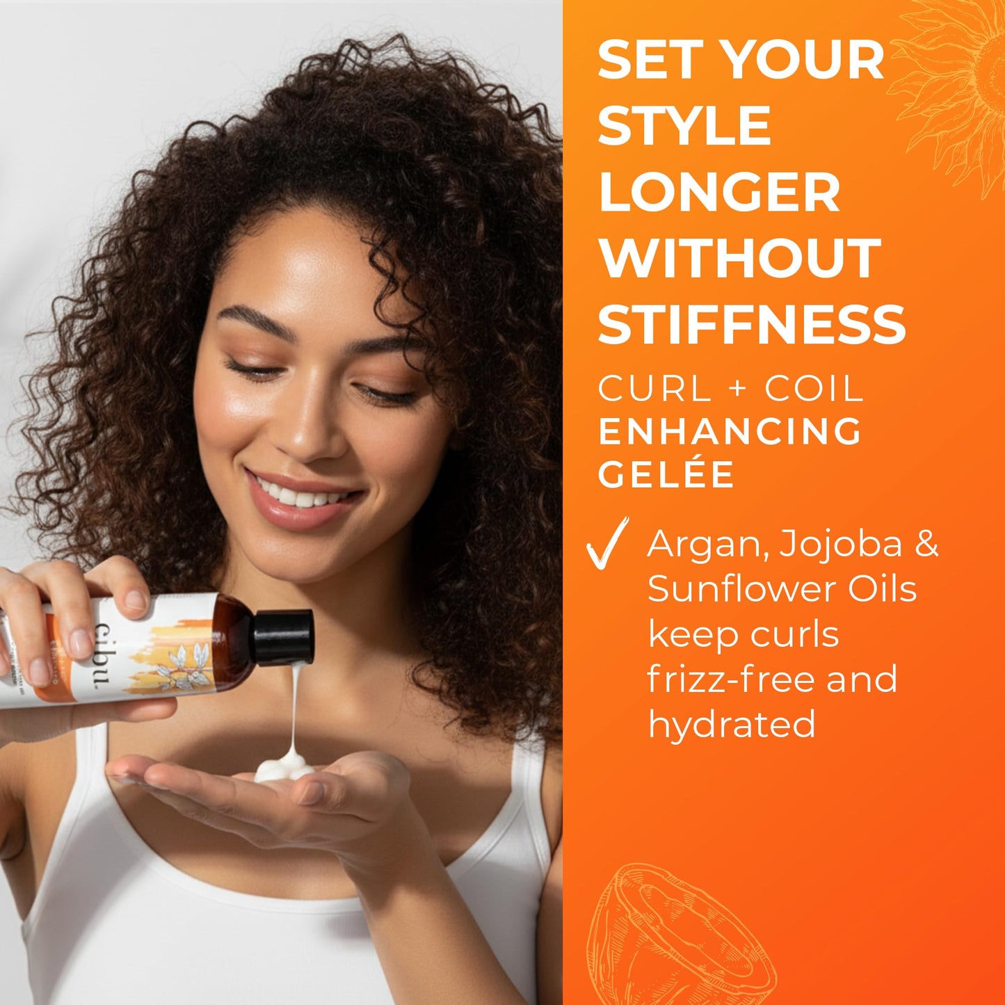 CIBU Starter Set for Curly Hair Define, Moisturize & Control Frizz