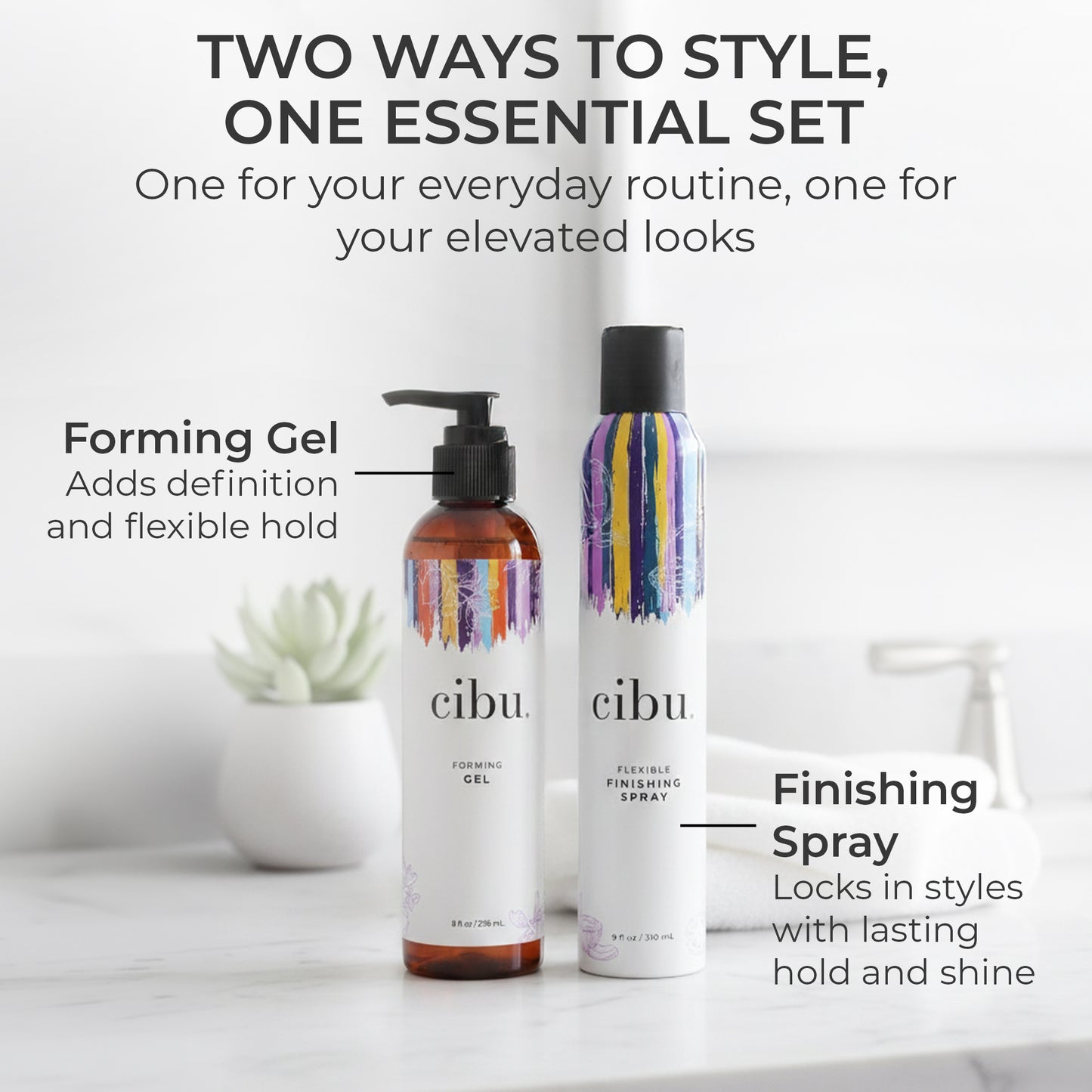 CIBU Style & Hold Set Strong Hold with a Smooth Finish