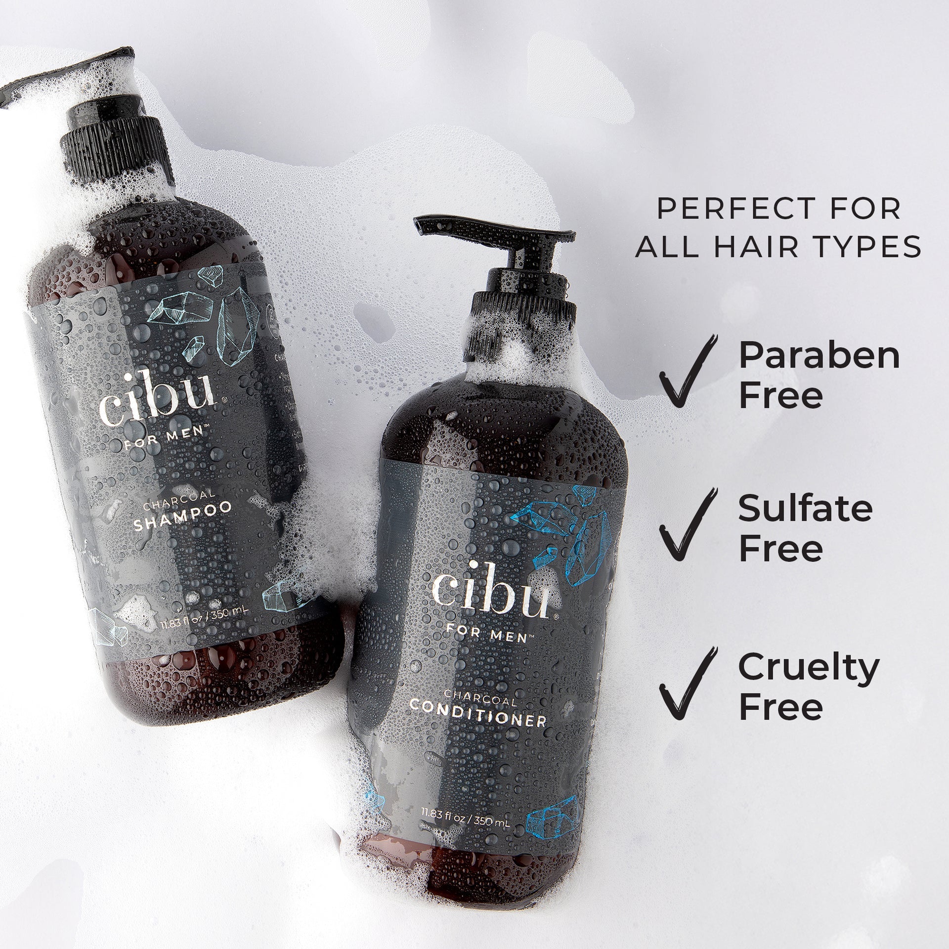CIBU for Men Charcoal Shampoo, 12 oz