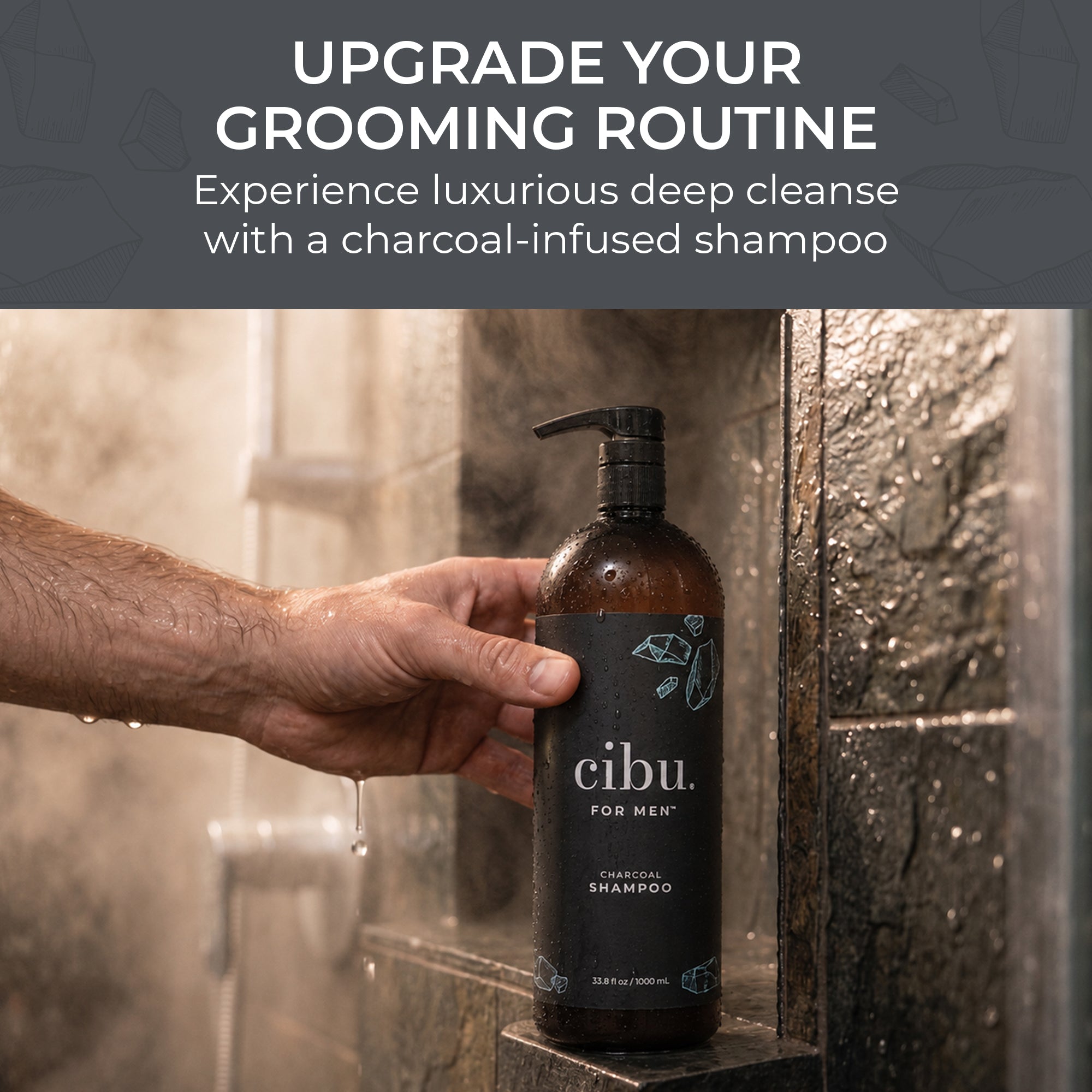 CIBU For Men Charcoal Shampoo Liter