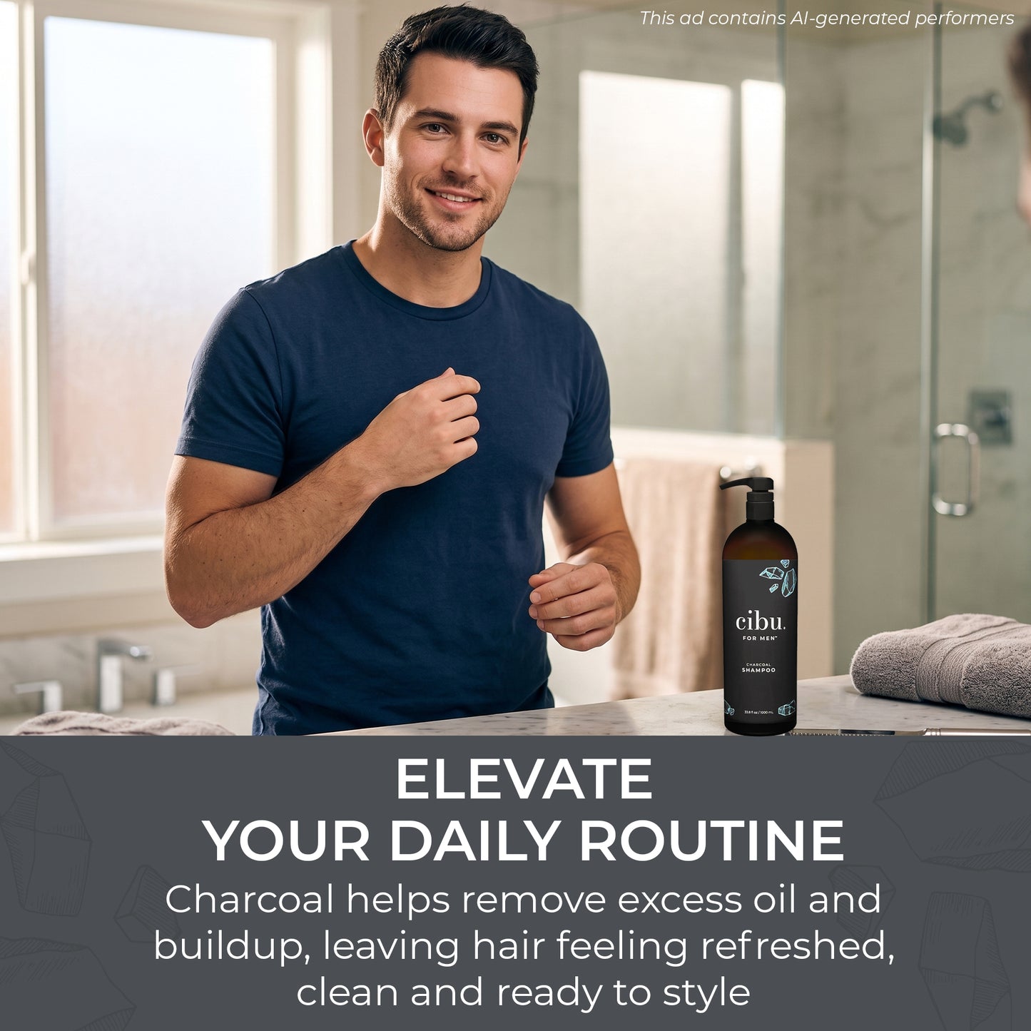 CIBU For Men Charcoal Shampoo Liter