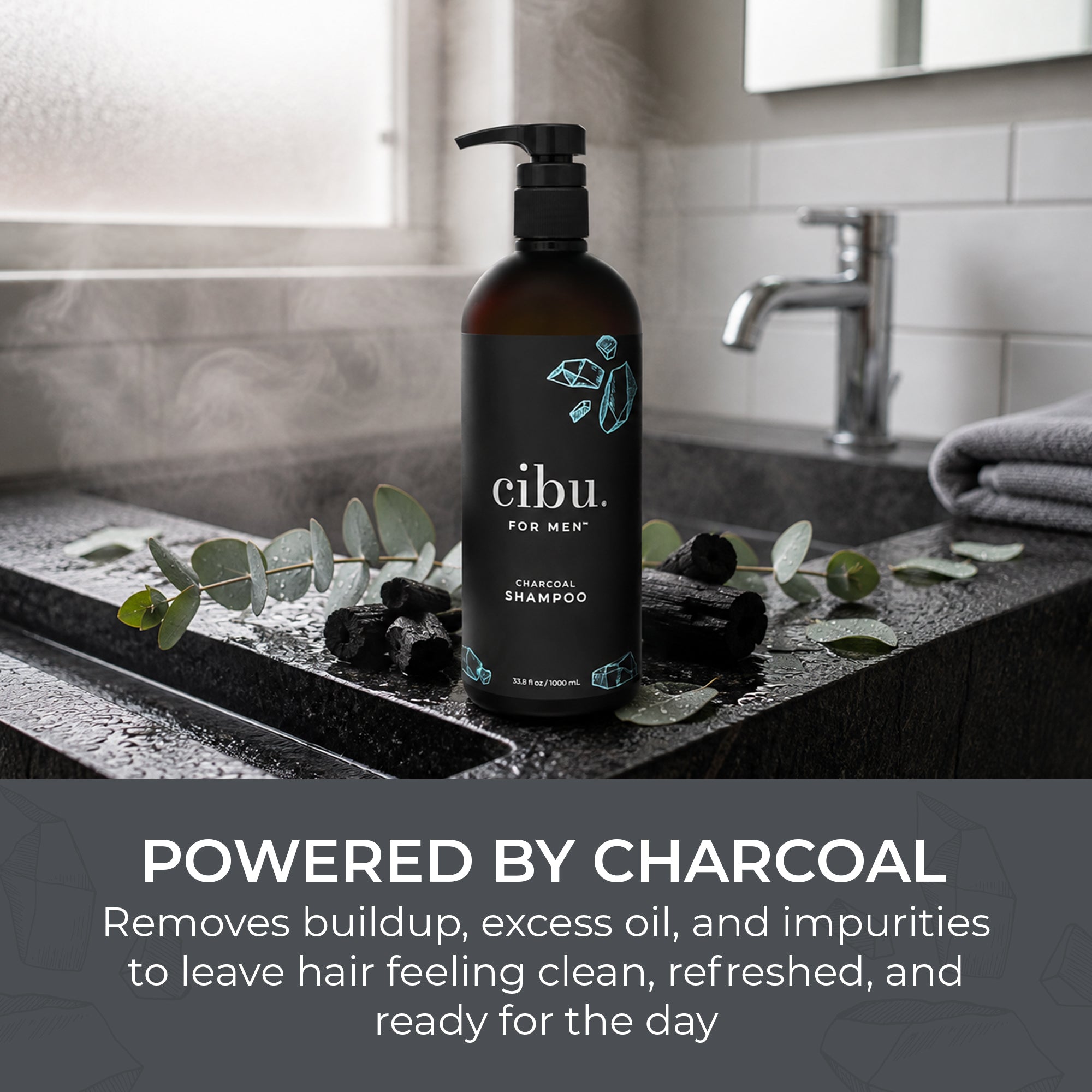 CIBU For Men Charcoal Shampoo Liter