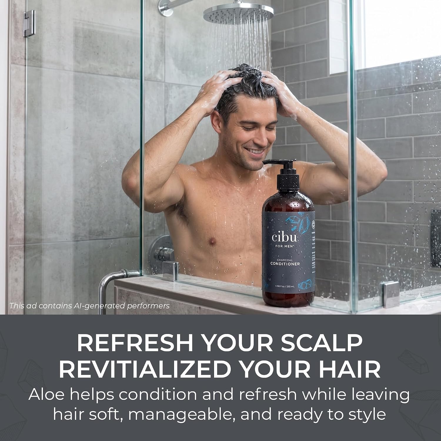 CIBU For Men Charcoal Conditioner, 33.8 oz