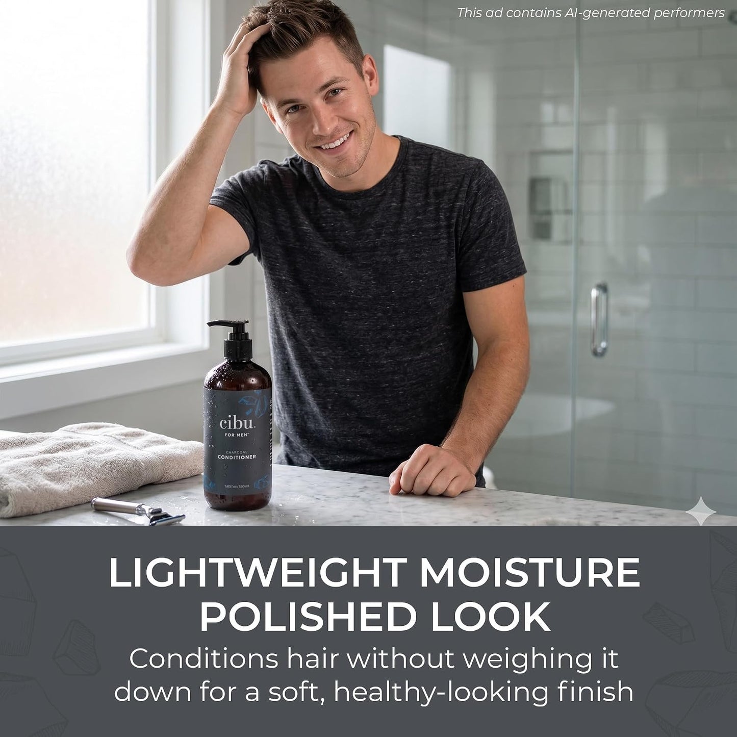 CIBU For Men Charcoal Conditioner, 33.8 oz