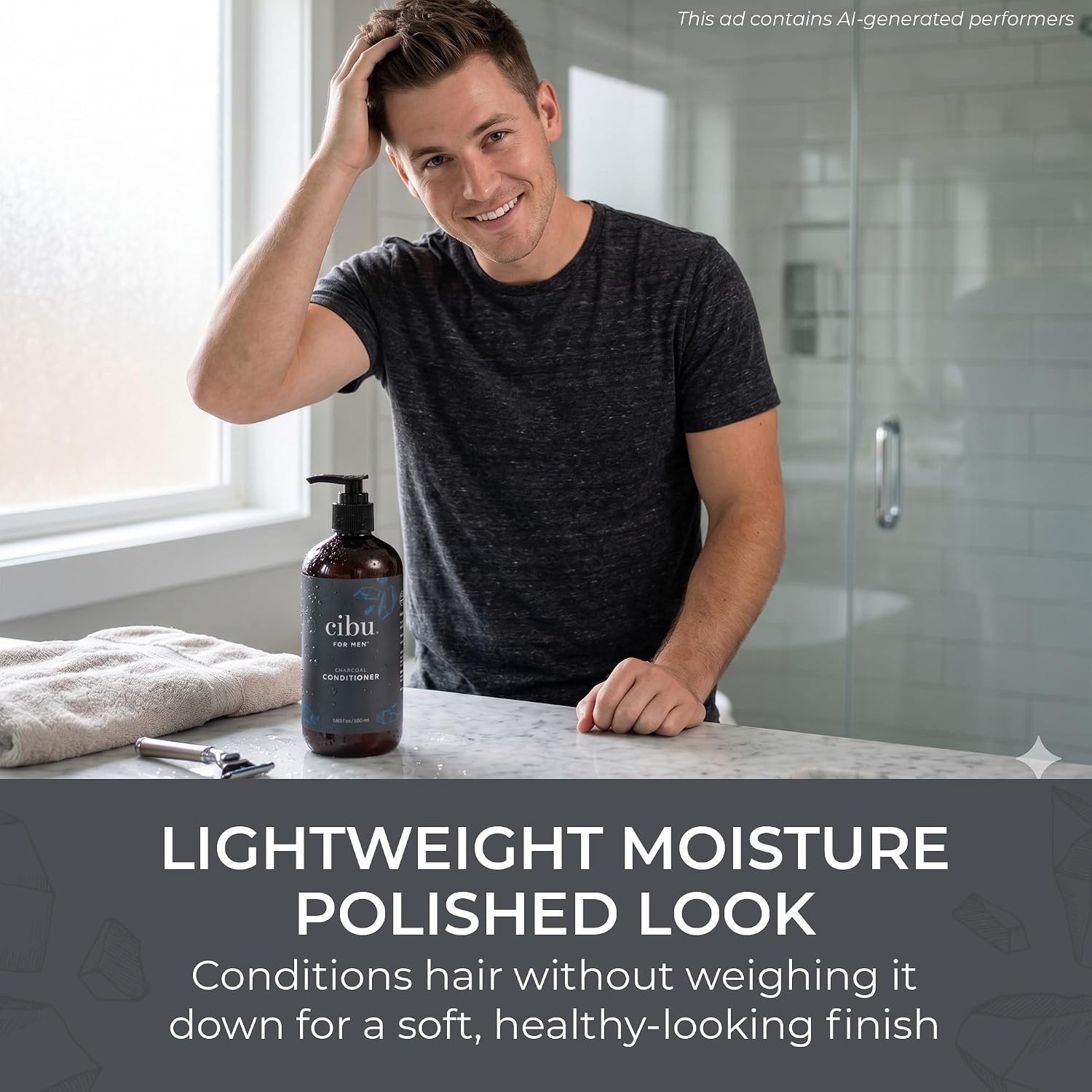 CIBU For Men Charcoal Conditioner, 33.8 oz