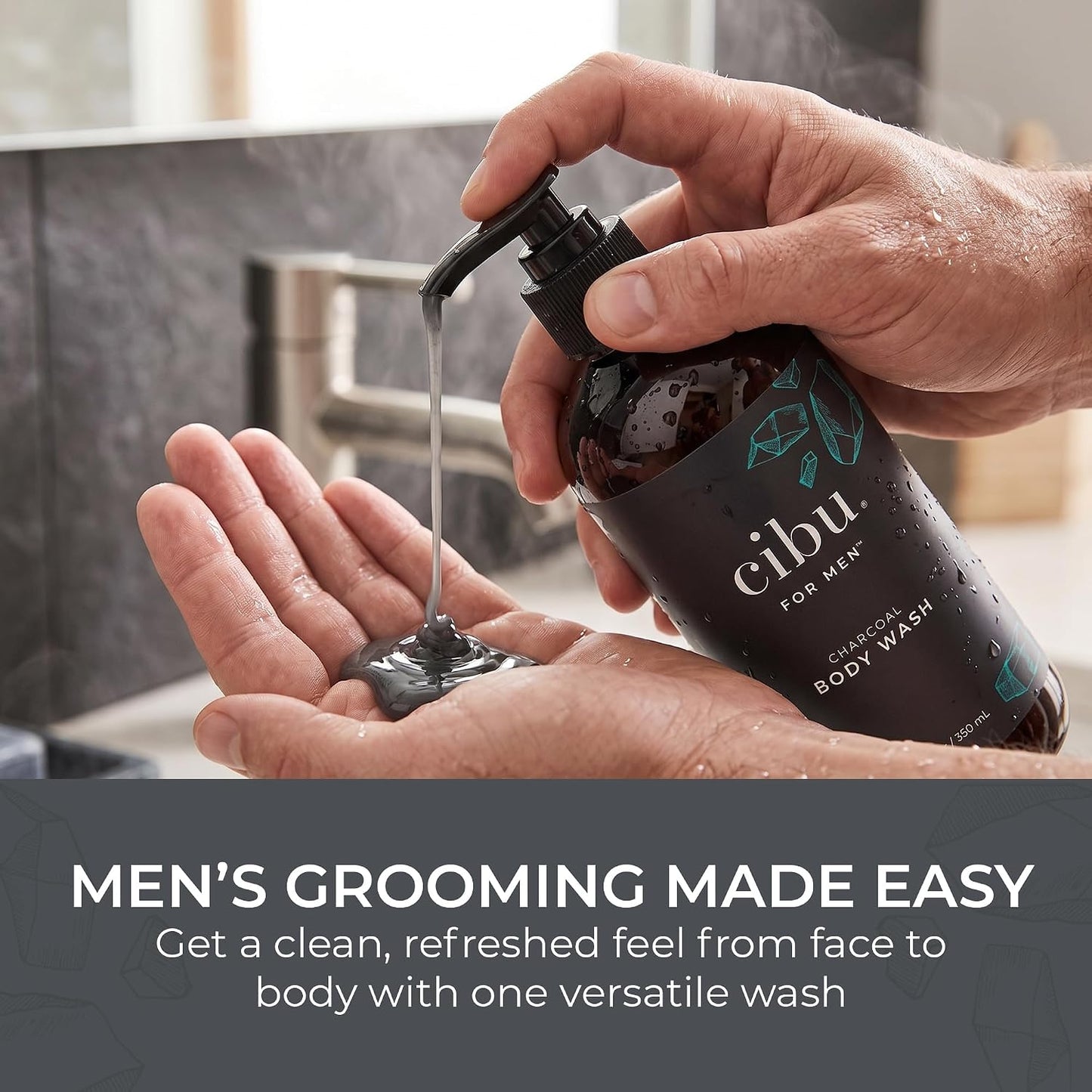 CIBU Men Charcoal Body Wash, 11.83 oz
