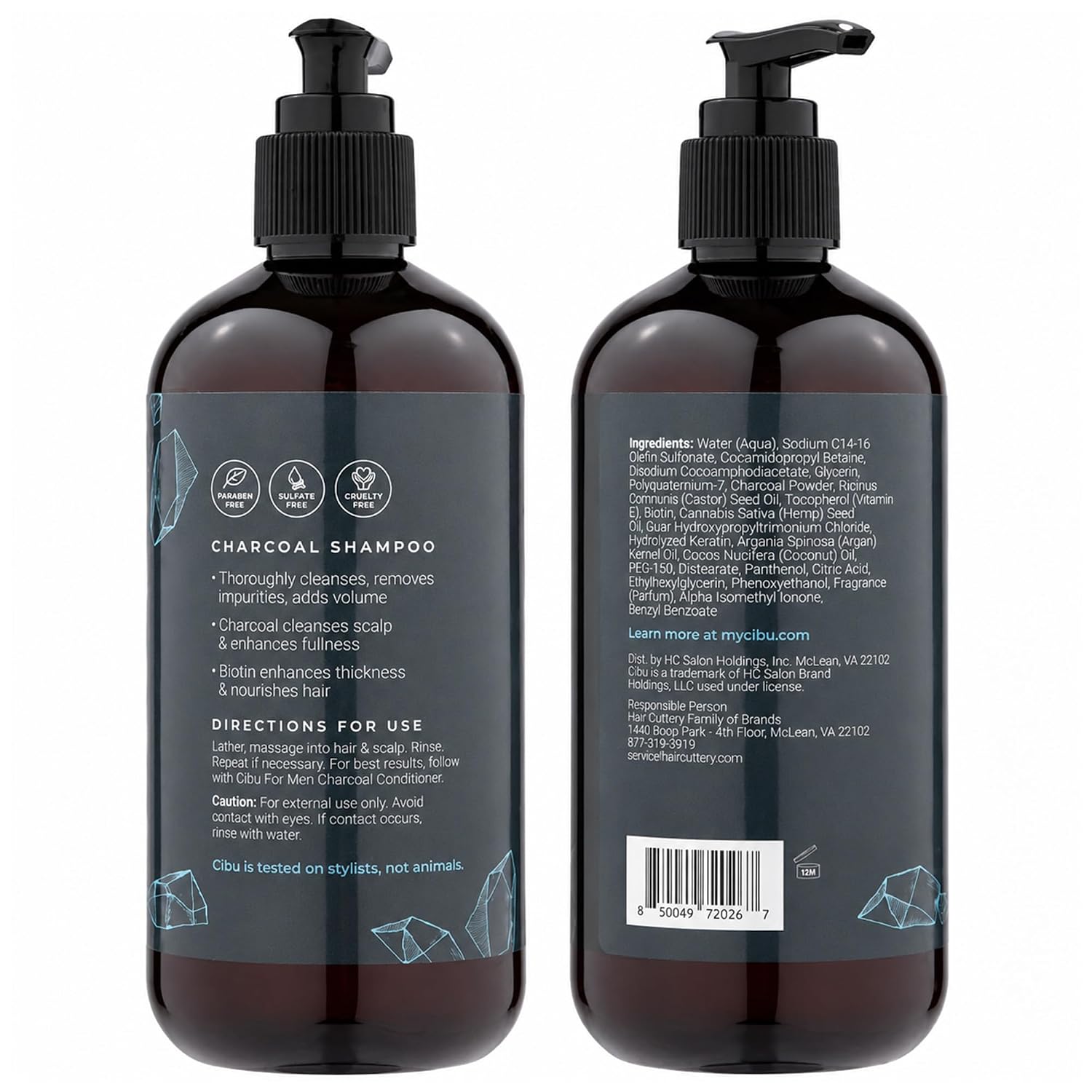CIBU For Men Charcoal Shampoo, 33.8 oz
