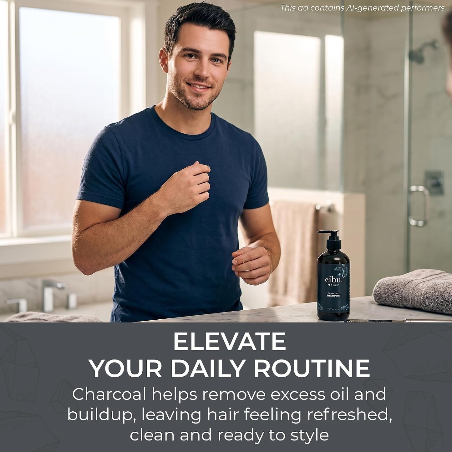 CIBU For Men Charcoal Shampoo, 33.8 oz