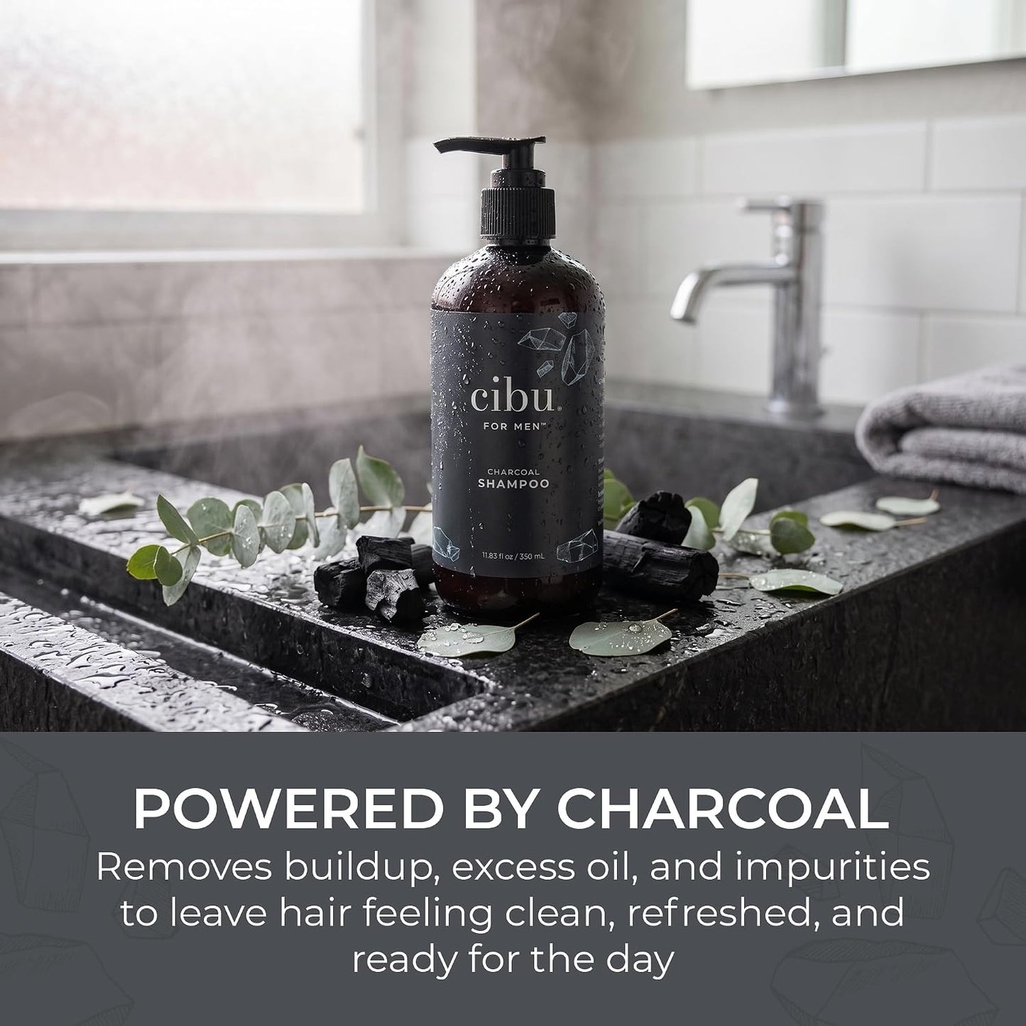 CIBU For Men Charcoal Shampoo, 33.8 oz