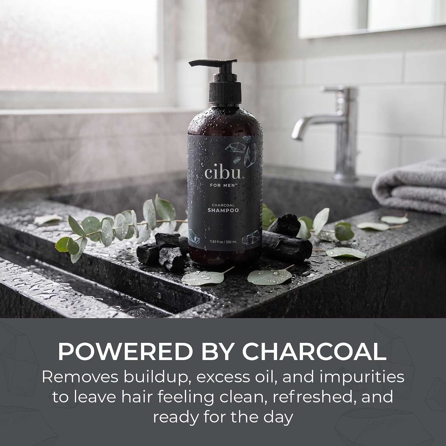 CIBU For Men Charcoal Shampoo, 33.8 oz