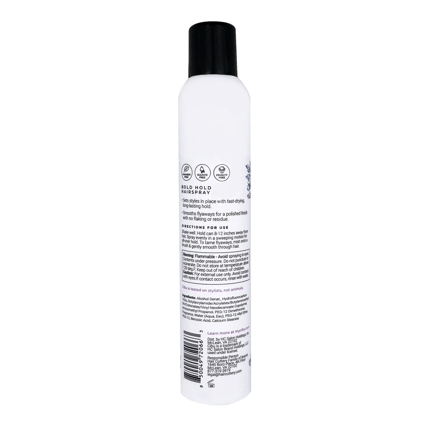 CIBU Bold Hold Hairspray, 10 oz