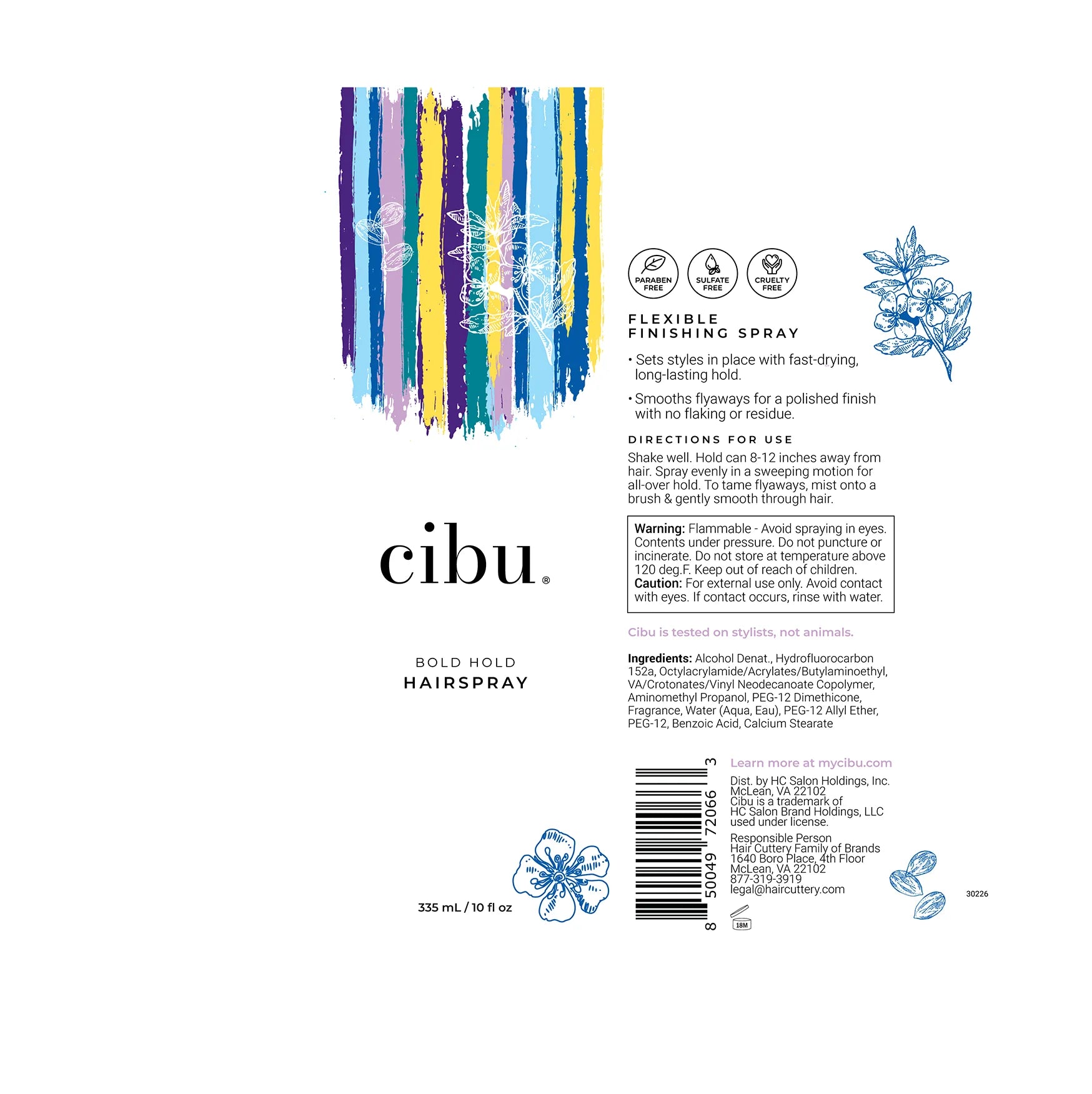 CIBU Bold Hold Hairspray, 10 oz