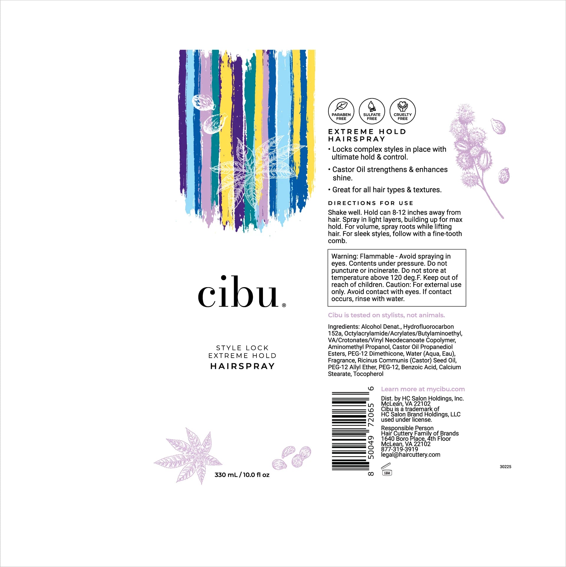 CIBU Extreme Hold Hairspray, 10 oz