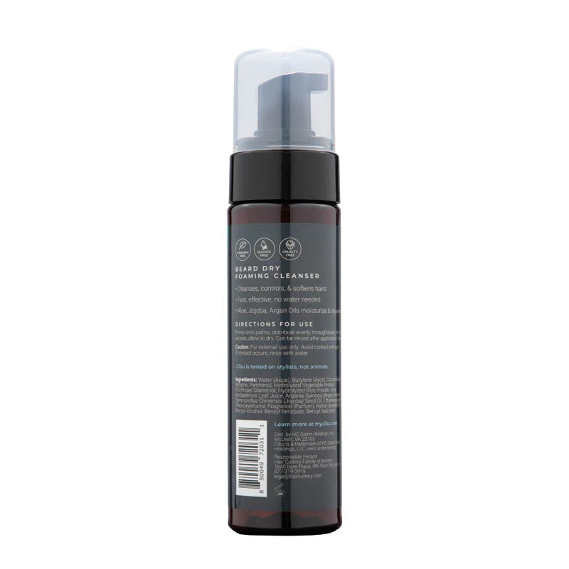 CIBU for Men Beard Dry Foaming Cleanser, 6 oz