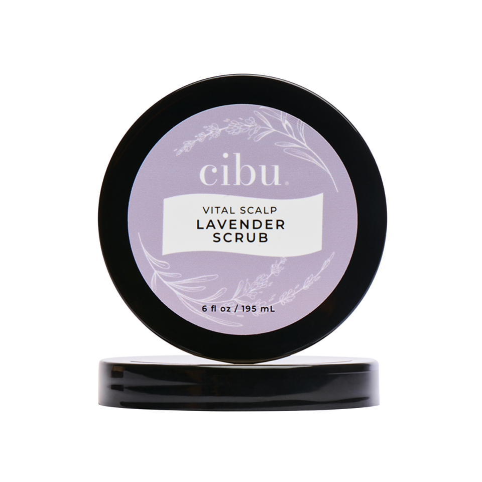 Cibu Vital Scalp Lavender Scrub container on a white background
