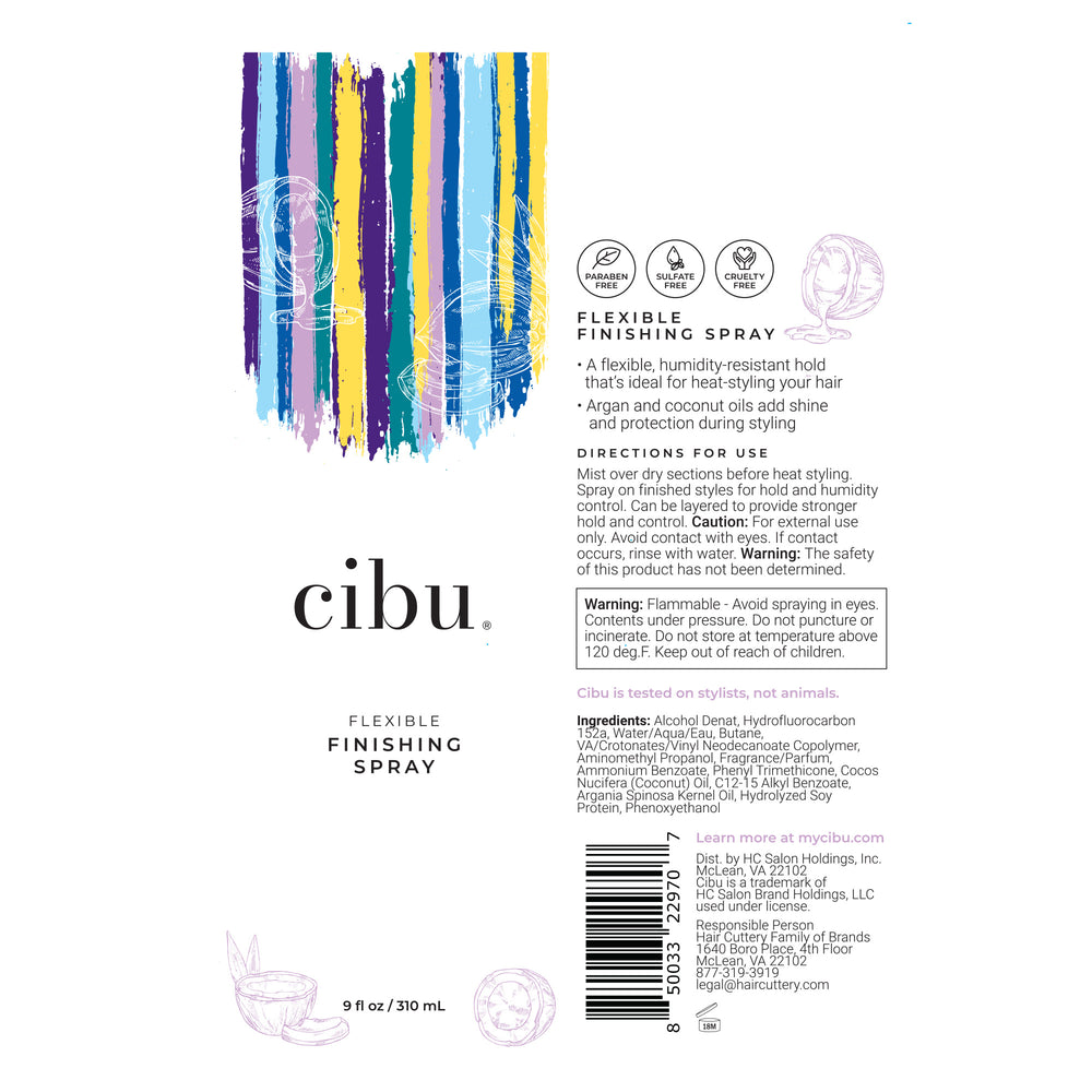 
                  
                    cibu Flexible Finishing Spray Ingredients and Directions
                  
                