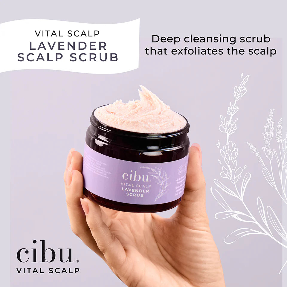 CIBU Vital Scalp Lavender Sugar Scrub, 6 oz